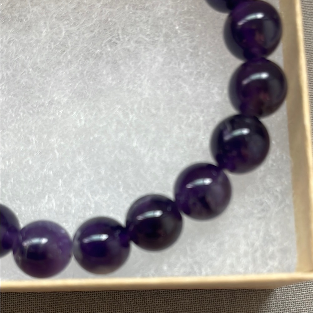 Purple Amethyst Elephant Mala Bracelet - Picture 7 of 8